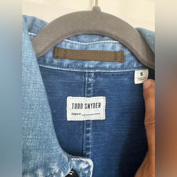 TODD SNYDER Selvedge Denim Chore Coat Darker
Wash Size S NWOT - Picture 6 of 13